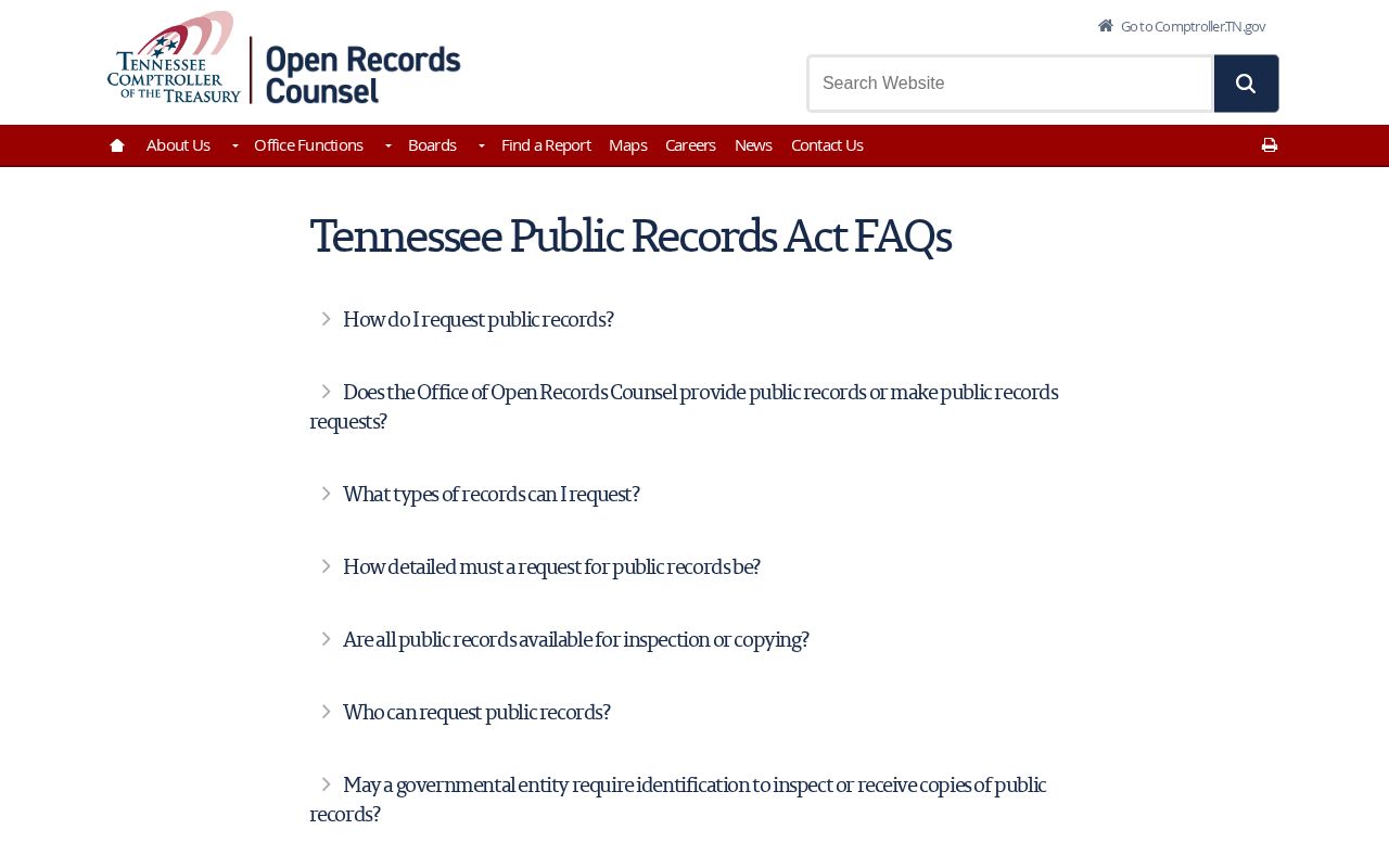 Tennessee public-record guidance for Roane County released mugshot access